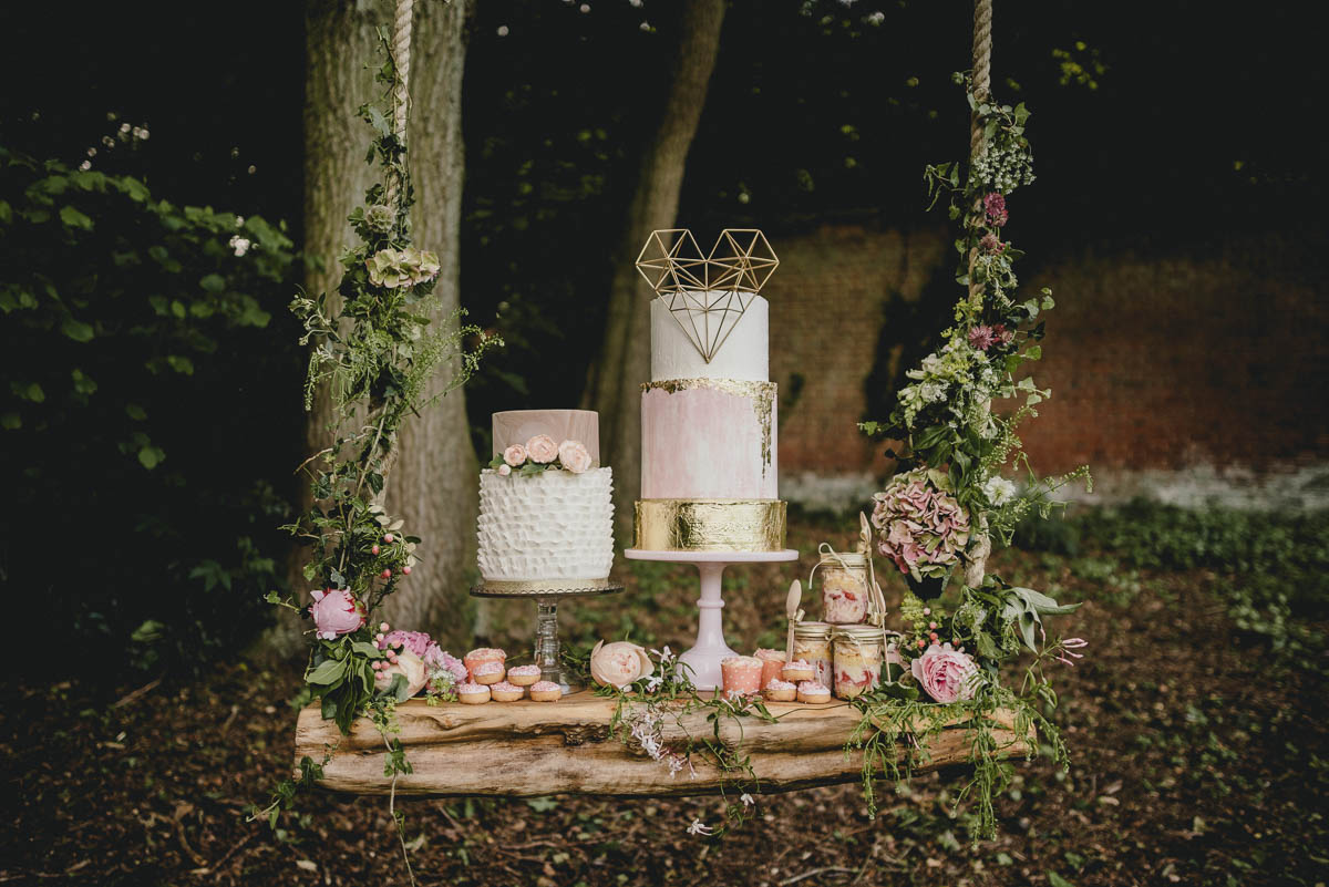 wedding cakes on a swing Norfolk