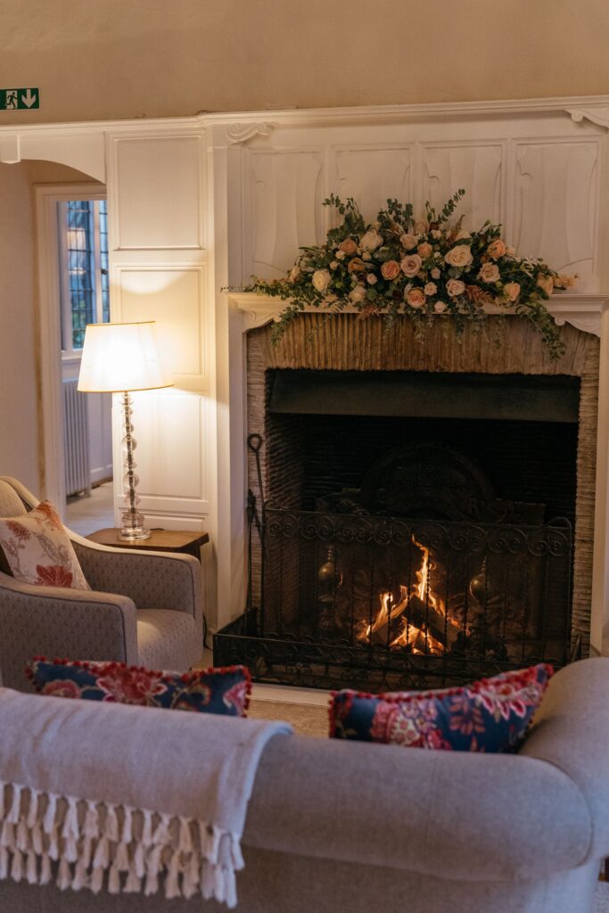 Cosy fire in the Farmhouse at Butley