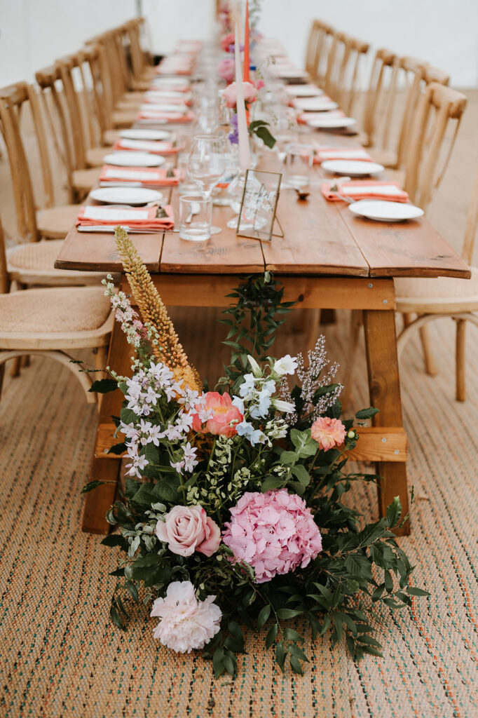 Marquee Table flowers
